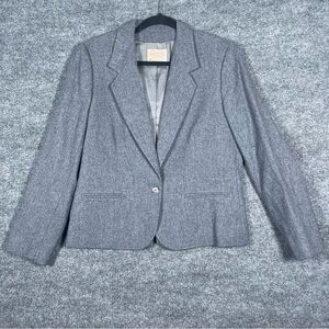 Pendleton Vintage Women’s 14 Gray Wool Blazer Old Money Professional Career Ware